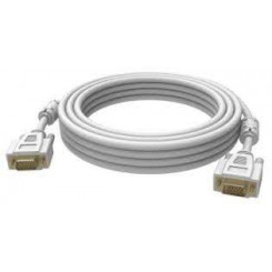VISION Professional installation-grade VGA patch cable - gold plated connectors - ferrite cores both ends - VGA (M) to VGA (M) - outer diameter 8.0 mm - 28 AWG - 2 m - white